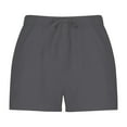 thumbnail image 4 of TYGHBN Women's Linen Shorts Solid Color Comfortable Wide Leg Leisure Shorts Five Eighths Pants Womens Casual Pants Linen Women Dressy Casual Soft Pants Women Casual Women Pants Casual Boot Cut Cabana, 4 of 4