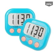ML Digital Kitchen Timer - Big Digits, Loud Alarm, Magnetic Backing Stand, LCD Display Suitable for Kitchen, Study, Work, Exercise Training, Outdoor Activities (Blue)
