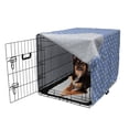 thumbnail image 2 of Floral Dog Crate Cover, White and Yellow Small Daisy Flowers Spring Garden Theme, Easy to Use Pet Kennel Cover for Medium Large Dogs, 35" x 23" x 27", Pale Yellow Violet Blue, by Ambesonne, 2 of 6