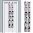 thumbnail image 2 of asddcavvf Door Hanging Shoe Storage Bag 12 Mesh Pockets Hanging Shoe Rack Holder Behind The Door With 2 Metal Hook Doors, 2 of 9