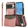 thumbnail image 6 of for Google Pixel 9 Pro XL Wallet Case with Card Holder - PU Leather Case for Women & Girls, Wrist Hand Strap, Secure Finger Ring, Shockproof Protective Phone Cover for Google Pixel 9 Pro XL, Pink, 6 of 6