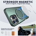 thumbnail image 2 of For iPhone 13 Pro Max Ultra Slim Hybrid TPU+PC Protective Cover with Metal Rotation Holder , Compatible MagSafe, Military Grade Shockproof Phone Case Cover,Green,For iPhone 13 Pro Max, 2 of 7
