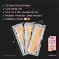 thumbnail image 4 of Red by Kiss Lace Knot Conceal Tape, Ultra-Thin & Skin-Like Silicone Wig Tape for Lace Wig Grids & Knots, Reusable & Sweat-Resistant, Strong Hold Lightweight (Beige, 3Pcs), 4 of 11