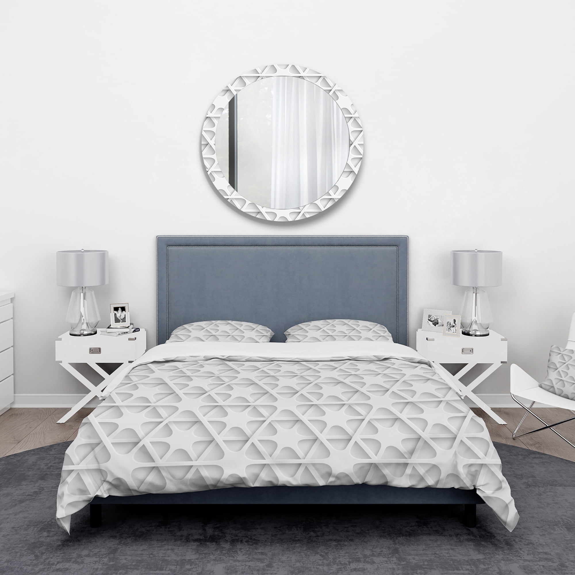 Designart 'Abstract Network' Scandinavian Duvet Cover Set