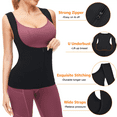 thumbnail image 6 of VENUZOR Sweat Vest for Women Weight Loss Sauna Suit Zipper Waist Trimmer Back Support Workout Tank Top Plus Size Slimming Fitness Body Shaper, 6 of 10
