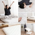 thumbnail image 7 of EMOOR Extra-Thick Japanese Futon Mattress Hem-Less Small-Twin Made in Japan White, Foldable Floor Sleeping Bed Tatami Mat, 7 of 7