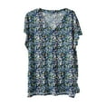 thumbnail image 5 of T Shirts For Women Womens Tops Summer Daily Casual V Neck Shirts Short Sleeve Tops Blouses Loose Fit Shirt, 5 of 5