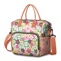 Pioneer Flower Floral Print Pattern Womens Lunch Box for Work,Insulated Large Lunch Bag for Tween and Teen,Loncheras Para Mujer,Leakproof Adult Lunch Bag for Work,Beach,Travel,Picnic,Camping