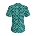 thumbnail image 5 of Zufioo Aquamarine Glitter Print Women's Classic V-neck T-shirt, V-neck Short-sleeved Tops Home Wear, Suitable for Daily Life, Work, Outdoors-X-Large, 5 of 7