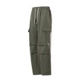 thumbnail image 4 of Cargo Pants Men Work Casual Work Pants Outdoor Athletic Street Style Loose Lightweight Spring Fall Trousers Green XXL, 4 of 5