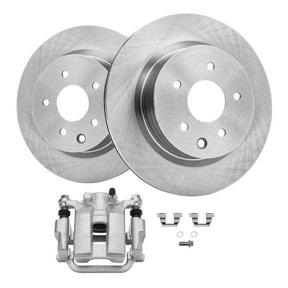 Detroit Axle - 308mm Rear Disc Brake Rotors Left Brake Caliper Replacement for Infiniti G35 G37 M35 M45 Nissan 350Z 370Z Fits select: 2006-2008 NISSAN 350Z COUPE, 2006-2009 INFINITI M35 BASE/SPORT