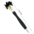 thumbnail image 3 of 6pcs Retractable Ballpoint Pen 1.0mm Writing Pen Mop Head Ballpoint Pen Black Inks Stationery Pen for Student Teacher, 3 of 8