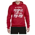 thumbnail image 2 of Wild Bobby,My Favorite People Call Me Pop-Pop Father Dad Grandpa Gift, Father's Day, Unisex Graphic Hoodie Sweatshirt, Red, Large, 2 of 3