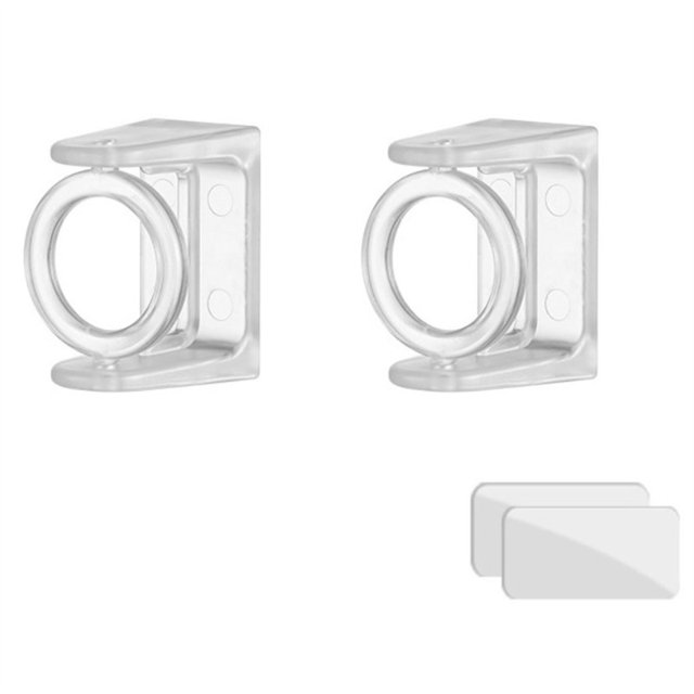 2Pcs Self Adhesive Curtain Rod Bracket Rotation Adjustable Bathroom Kitchen Curtain Rod Holder Hooks For Home Kitchen Bathroom