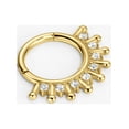 thumbnail image 4 of FANSING Gold Septum Jewelry 16g Septum Ring Surgical Steel Piercing Rings 16 Gauge 8mm Daith Hoop Earring Cubic Zirconia, 4 of 4