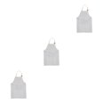thumbnail image 3 of Delantal de cocina unisex Moyic de lino a prueba de grasa lavable reutilizable 3Conjunto Blanco, 3 of 6