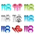 thumbnail image 5 of lanema Ear Stretching 14G-00G Ear Gauges Expander Set Acrylic Tapers Plugs Silicone Body Piercing Jewelry Horseshoes Taper, 5 of 6