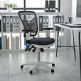 thumbnail image 3 of Flash Furniture Nicholas Mid-Back Dark Gray Mesh Multifunction Executive Swivel Ergonomic Office Chair with Adjustable Arms and White Frame, 3 of 16