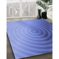 thumbnail image 3 of Ahgly Company Machine Washable Indoor Round Transitional Sky Blue Area Rugs, 3' Round, 3 of 7