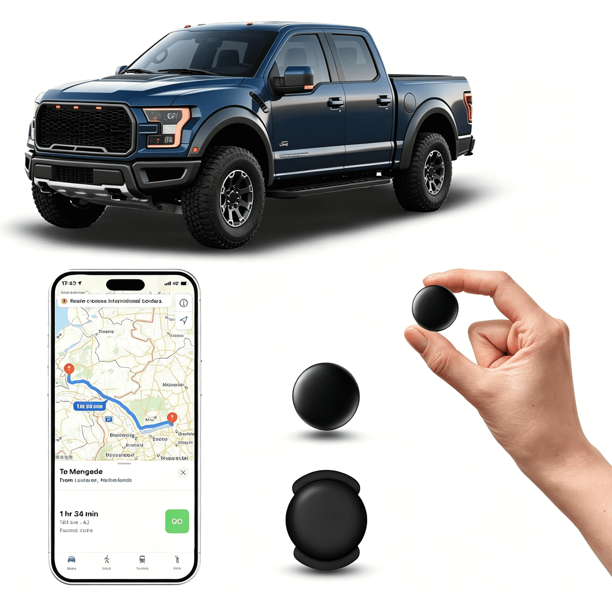 GJX Mini Gps Tracker for Vehicles Â Hidden Car Tracker Device,Real-Time Gps Tracking for Kids,Car,Pets,No Monthly Fee,Works with Find My,Vehicle Locator,No Sim Required
