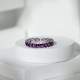 thumbnail image 3 of Rosec Jewels Natural Amethyst Full Eternity Band Ring - Princess Cut Amethyst Ring for Women - AAA Quality - Ready to Gift, 14K White Gold, US 11.50, 3 of 6
