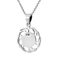 thumbnail image 2 of Sacred Om or Aum Symbol in Flaming Frame Sterling Silver Pendant Necklace, 2 of 6