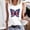 White, variant on SOOMLON 4th of July Womens Tank Tops Butterfly Distressed Independence Day Shirts Crew Neck American Flag Tops Sleeveless Curvy T-Shirt Casual Tee Blouse Resort Wear
