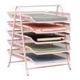 thumbnail image 5 of Mind Reader 5-Tier Paper Tray, Desktop Organizer, File Storage, Workspace, Office, Metal, Pink, 5 of 8