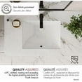 thumbnail image 3 of Stylish Undermount 20.75"W x 15.5"D White Porcelain Bathroom Sink with 2 Overflow rings P-200, 3 of 9