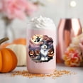 thumbnail image 4 of Spooky Halloween Night Witch Old English Sheepdog Glowing Pumpkins 16oz Glass Cup Mug Dog Lover Glass Can - 12015, 4 of 5