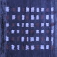 thumbnail image 1 of Ahgly Company Machine Washable Indoor Square Abstract Blue Contemporary Area Rugs, 4' Square, 1 of 4