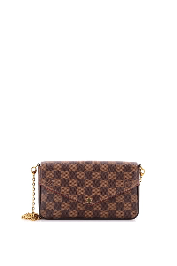 Pre-Owned Felicie Pochette Damier By Rebag
