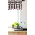 thumbnail image 3 of Ambesonne Japanese Window Valance, Flag Motif with Checkered Grid Style Stripes and Squares Oriental, Curtain Valance for Kitchen Bedroom Decor with Rod Pocket, 54" X 18", Vermilion Black White, 3 of 3