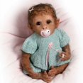 thumbnail image 5 of ​The Ashton-Drake Galleries Clementine So Truly Real® Weighted Poseable Baby Girl Monkey Doll with RealTouch® Vinyl Skin by Linda Murray 14"-inches, 5 of 8
