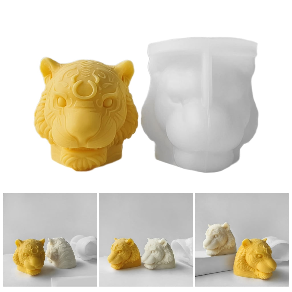 Silicone Mold 3D Head Gypsum Resin Castings Cake Baking for Fondant Chocolate Decorating Tool Head Silicone Gypsum Mold Epoxy Castings Soap Chocolate Cake Baking Tool Table Home Decorations