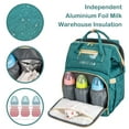thumbnail image 5 of Kabaqoo Baby Diaper Backpack with Changing Station, Multifunctional Baby Bag Shower Gift, Green, 5 of 8