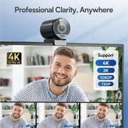 EMEET SmartCam S800, 4K Webcam for Streaming, Sony 1/2'' Sensor, Supports HDR, PDAF & TOF Dual-autofocus, 1080P@60fps, 2 Noise-Cancelling Mics, 40°-73°