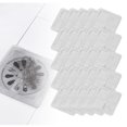 thumbnail image 1 of Fiudx Recogedor de Pelo Desechable, 100 Pegatinas de Malla para Ducha, Fibra de Vidrio, Eficaz Trampa para Pelo y Residuos, Protector de Desagüe Impermeable, para Baño y Cocina, Tamaño 10 X 10 Cm, 1 of 2
