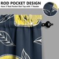 thumbnail image 5 of Kitchen Curtains 36 Inch Short - 3 Panel Set Lemon Print, Rod Pocket Window Curtains 100% Polyester, Cute Fruit Valance for Farmhouse, Cafe, Living Room, Bedroom, Easy Wash, 5 of 6