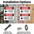 thumbnail image 3 of Electrical Panel Keep Clear Bilingual OSHA Danger Aluminum Sign 14 Inch x 10 Inch - 5 Pack, 3 of 8