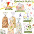 thumbnail image 3 of 50 PCS Wildflower Party Cellophane Treat Bags - 4.9 x 10.8 Inch Plastic Floral Party Favor Bags with Twist Ties - Clear Candy & Cookie Gift Bags for Baby Shower, Bridal, Wedding, Birthday, 3 of 4