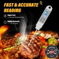 thumbnail image 2 of Instant Read Meat Digital Food Grade Probe Thermometer, Smart Ultra Fast with Backlight and Calibration Thermometer for Kitchen, Outdoor Grilling and BBQ (Red), 2 of 7