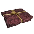 thumbnail image 4 of Northlight 50" x 60" Plush and Velvet Faux Fur Throw Blanket - Burgundy/Black, 4 of 4