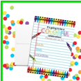 thumbnail image 3 of Vibrant Rainbow Crayon Birthday Party Invitations Set - 20 Fill-in Cards with Envelopes for Creative Celebrations and Fun-filled Events for Kids and Families, 3 of 5