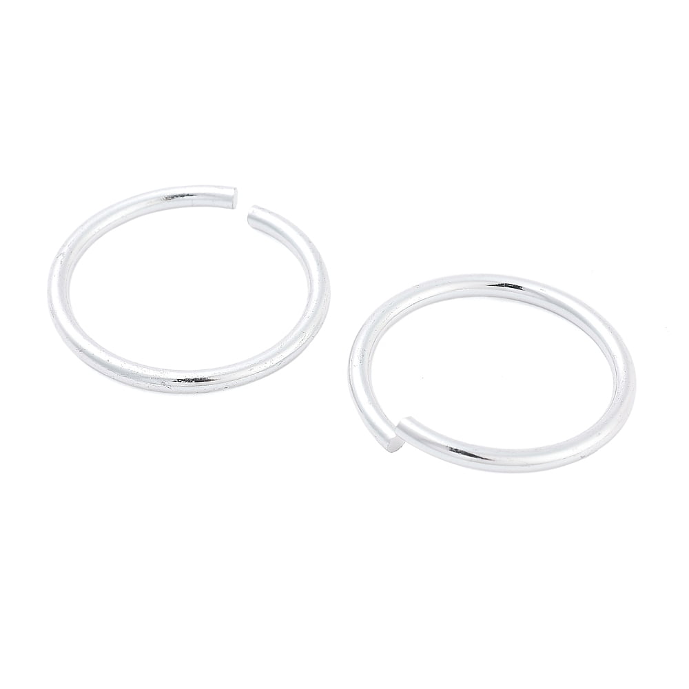 1000pcs Aluminum Open Jump Rings Round Ring Silver 24x2mm Inner Diameter: 20mm
