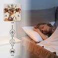 thumbnail image 4 of Square Wall Clock,Cute Baby Calf With Flower Crown On Head,Silent Non-Ticking Wall Clock Decor for Home Office Kitchen Living Room Bedroom(16inch), 4 of 4