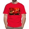 thumbnail image 3 of Custom T-Shirt for Men and women, Design Your Own Add Text, Photos Personalized 100% Cotton Crewneck Tee, 5.3oz Size-3XL, Red, 3 of 5