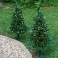 thumbnail image 4 of Red Sleigh Pathway Christmas Tree Light, Mini Outdoor Christmas Tree - Pathway Light Christmas Driveway Light Outdoor (One 3 Ft Tree, 100 Clear Incandescent Lights), 4 of 8