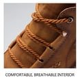thumbnail image 6 of Men's Shoes, Short Boots, Sewn Leather Boots, High-top Leather Flat Soles, Outdoor Workwear Casual Shoes, 6 of 7