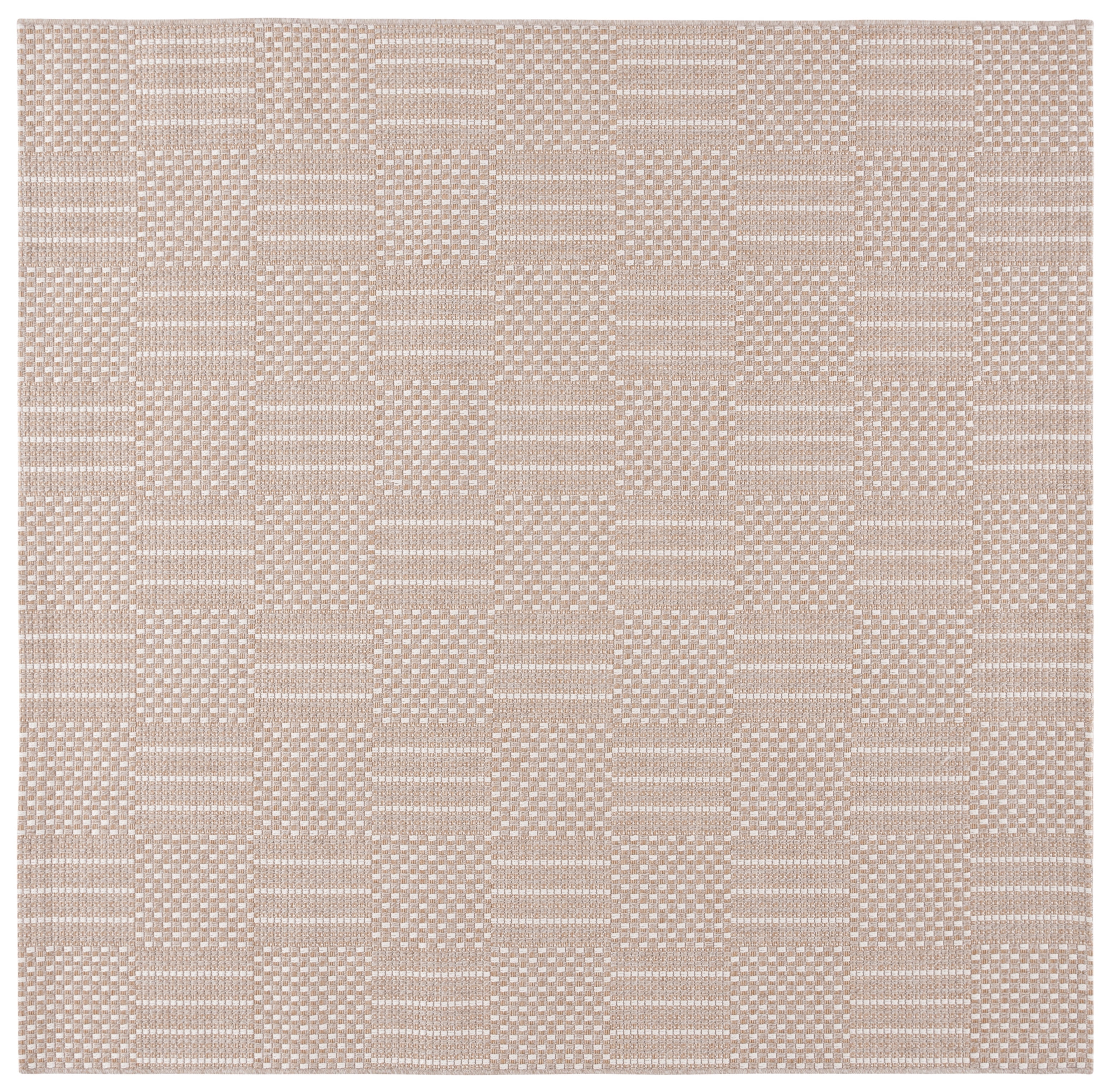 Safavieh Sisal All-Weather Austen Geometric Indoor/Outdoor Area Rug, Taupe/Beige, 6'7" x 6'7" Square